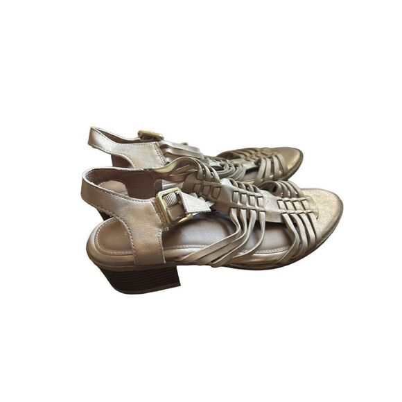 Gladiator sandals Emily womens metalic gold size 10 - Picture 1 of 6